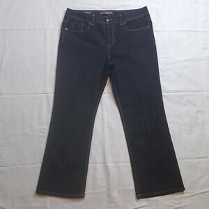 NWOT Gloria Vanderbilt Isabelle Flare Hi-Rise Dark Wash Denim Blue Jeans Sz 16